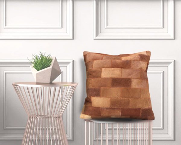 BIAK Leather Cushion Covers with cushion Furniche