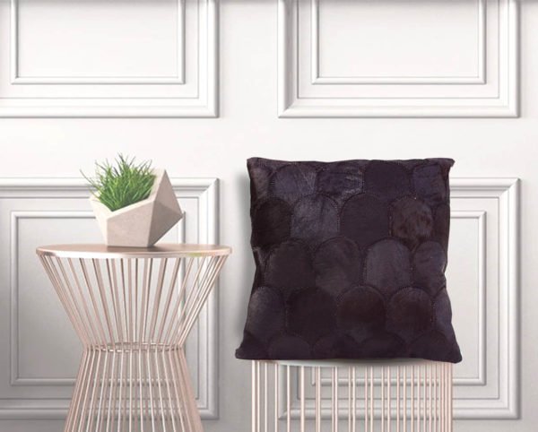 BORNEO Leather cushion covers with cushion Furniche
